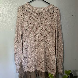 Knox Rose Pink Space Dyed Sweater